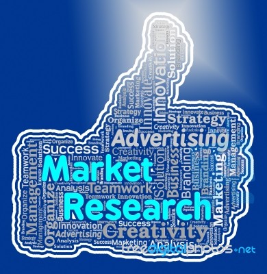 Market Research Thumb Means Business Feedback And Analysis Stock Image