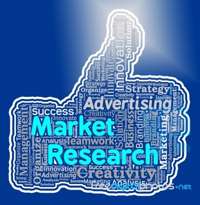 Market Research Thumb Means Business Feedback And Analysis Stock Image