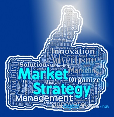 Market Strategy Thumb Represents Retail Plans And Vision Stock Image