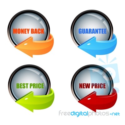 Marketing button Stock Image