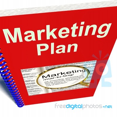 Marketing Plan Book Stock Image