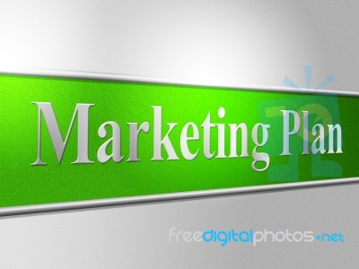 Marketing Plan Means Suggestion Ploy And Procedure Stock Image