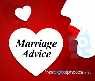 Marriage Advice Means Help Relationship And Matrimonial Stock Image