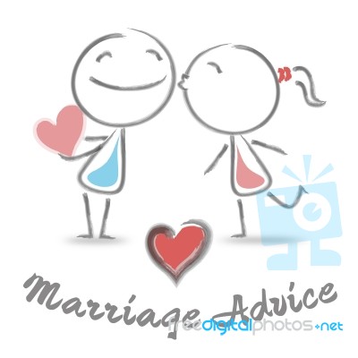 Marriage Advice Means Marital Help And Guidance Stock Image