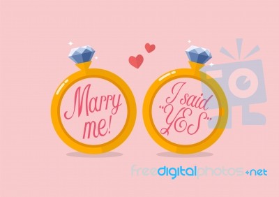 Marry Me And I Said Yes Stock Image