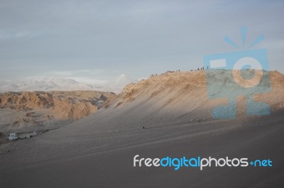 Martian Landscape Of The Valley Of The Moon Stock Photo