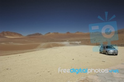 Martian Terrain In The Desert Stock Photo
