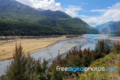 Maruia River Stock Photo