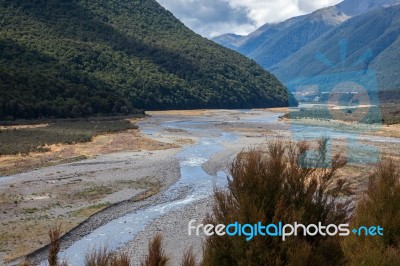 Maruia River Stock Photo