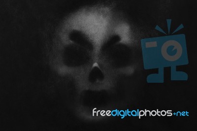 Mask On Black Background Stock Photo