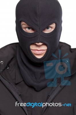 Masked Man Stock Photo