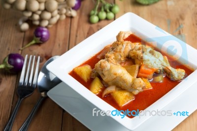 Massaman Chicken Curry Stock Photo