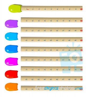 Matches Measure Ruler Element Design [w] Stock Image