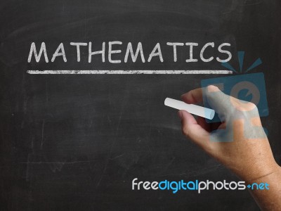 Mathematics Blackboard Means Geometry Calculus Or Statistics Stock Image
