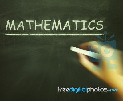Mathematics Chalk Means Geometry Calculus Or Statistics Stock Image