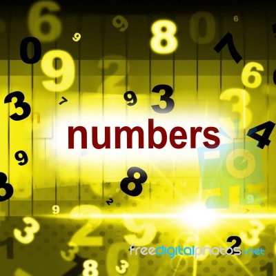 Mathematics Numbers Shows One Two Three And Calculate Stock Image