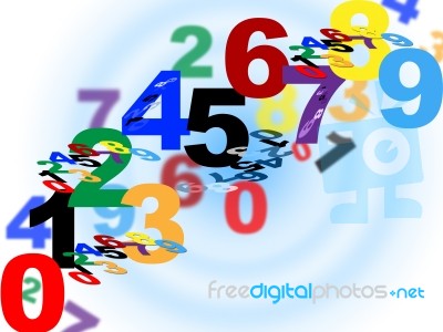 Maths Counting Means Numerical Number And Template Stock Image