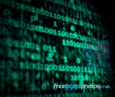 Matrix Code Copyspace Shows Digital Numbers Programming Backgrou… Stock Image