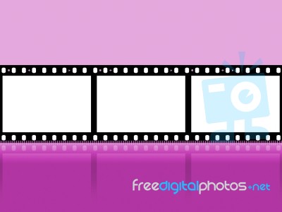 Mauve Copyspace Shows Camera Film And Cinematography Stock Image
