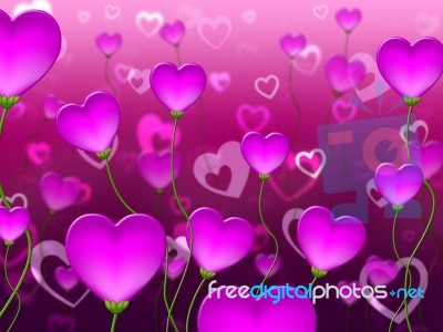 Mauve Hearts Background Represents Valentine Day And Backgrounds… Stock Image