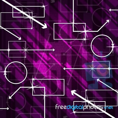 Mauve Shapes Background Means Rectangles Oblongs And Arrows
 Stock Image