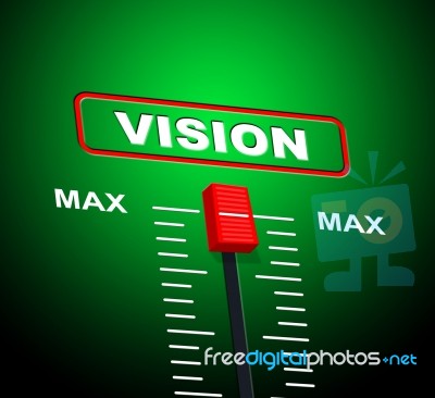 Max Vision Shows Upper Limit And Ceiling Stock Image