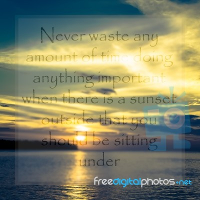 Meaningful Quote On Seascape Background Stock Photo
