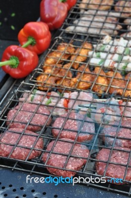 Meat On Barbecue Stock Photo Meat On Barbecue Stock Photo