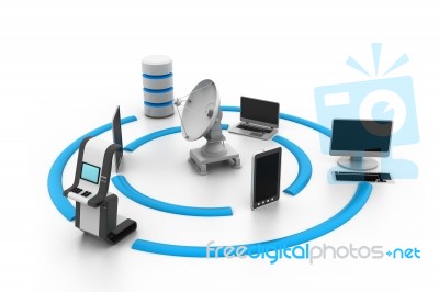 Media Connect Devices Stock Image