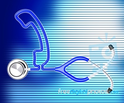 Medical Call Indicates Health Check And Care Stock Image