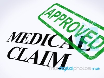 Medical Claim Approved Stamp Stock Image