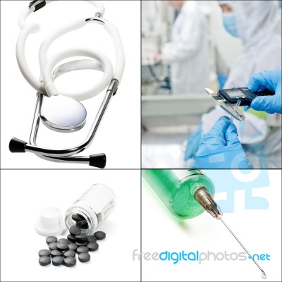 Medical Collage Stock Photo