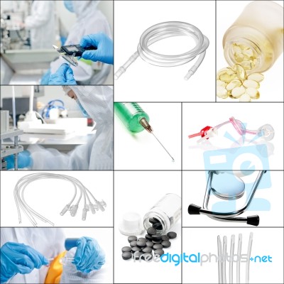 Medical Collage Stock Photo