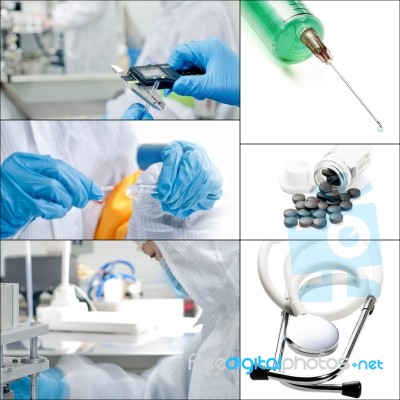 Medical Collage Stock Photo