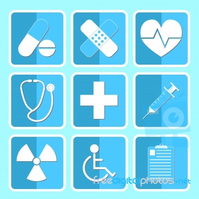 Medical Icon Set Stock Image
