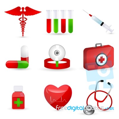 Medical Icons Stock Image