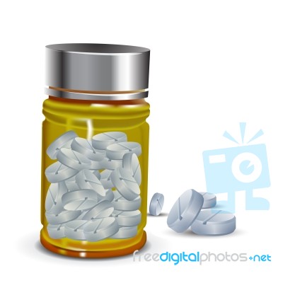 Medicine Bottle Stock Image