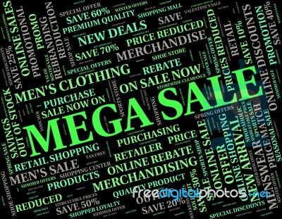 Mega Sale Meaning Offers Large And Offer Stock Image