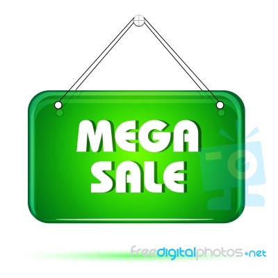 Mega Sale Tag Stock Image