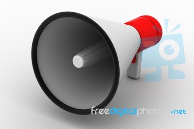 Megaphone. 3d Image Stock Image