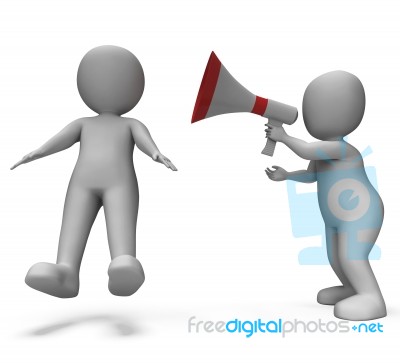Megaphone Stunned Surprise Shows Startled Or Shocked Character Stock Image