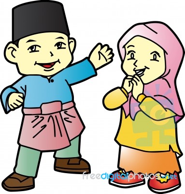 Melayu Children In Patani -02, Cartoon Stock Image Melayu Children In Patani -02, Cartoon Stock Image