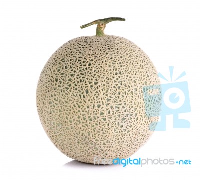 Melon Fruit Isolated On The White Background Stock Photo