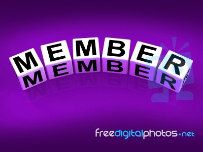 Member Blocks Show Subscription Registration And Membership Stock Image
