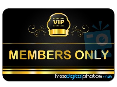 Membership Card Shows Very Important Person And Celebrity Stock Image