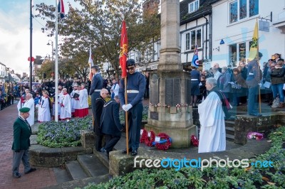 Memorial Service On Remembrance Sunday In East Grinstead Stock Photo