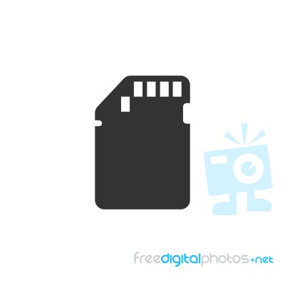 Memory Card Symbol Icon  Illustration On White Backg Stock Image