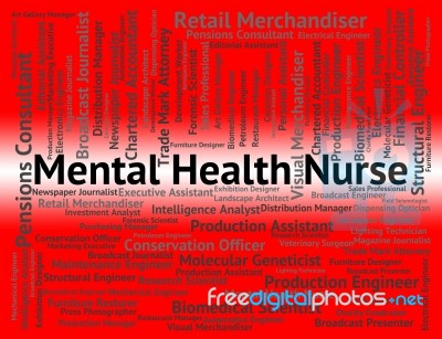 Mental Health Nurse Indicating Disturbed Mind And Matron Stock Image