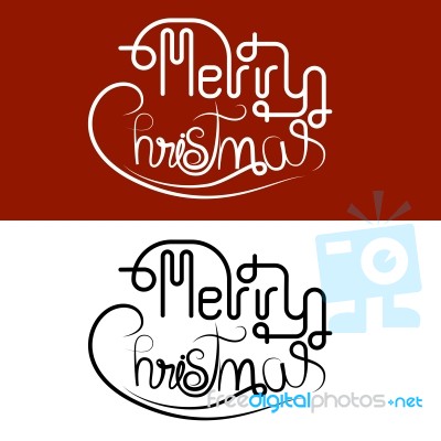 Merry Christmas Lettering Icon Abstract Background Stock Image