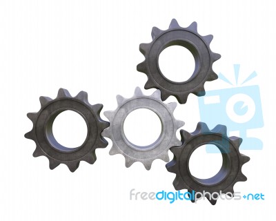 Metal Cogwheels Stock Image